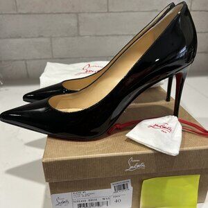 Black Patent Christian Louboutin Kate (85), Size 40